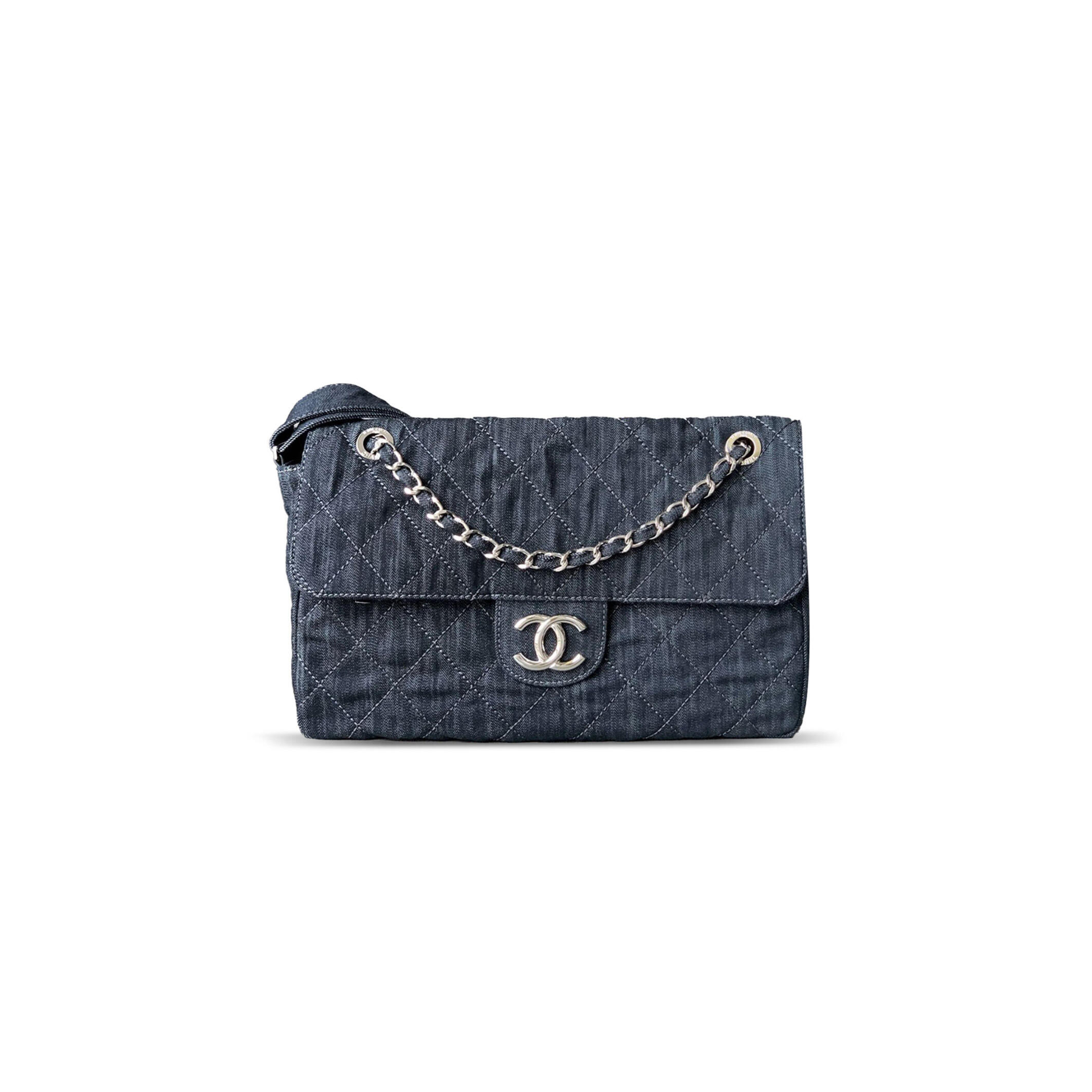 CHANEL TIMELESS SMALL DENIM DARK BLUE 515346 (34*22*10cm)